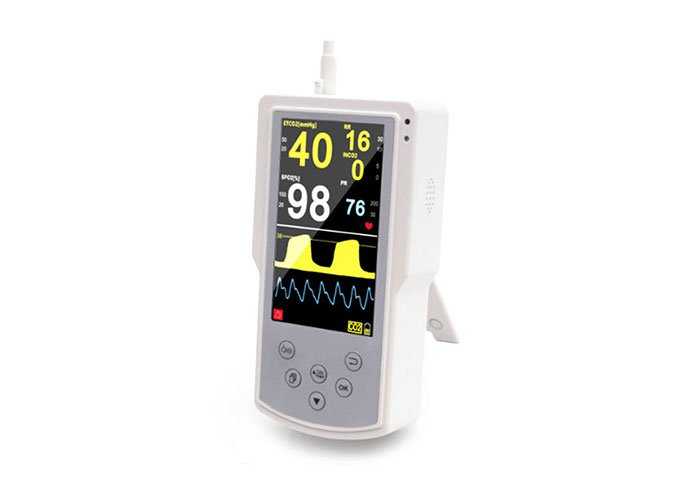 Portable Capnoxi Capnography Gas Analyzer Display with SpO2 Monitor, SpO2 with Gas Analyzer
